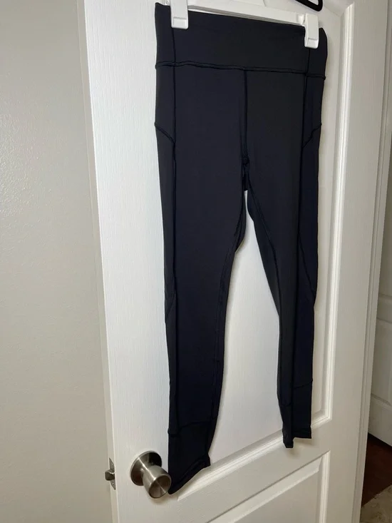 Lululemon In Movement Tight 25” Everlux Black Leggings Size 8 Ankle Length - Picture 11 of 16